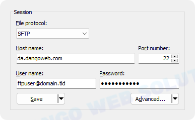 Log In to SFTP