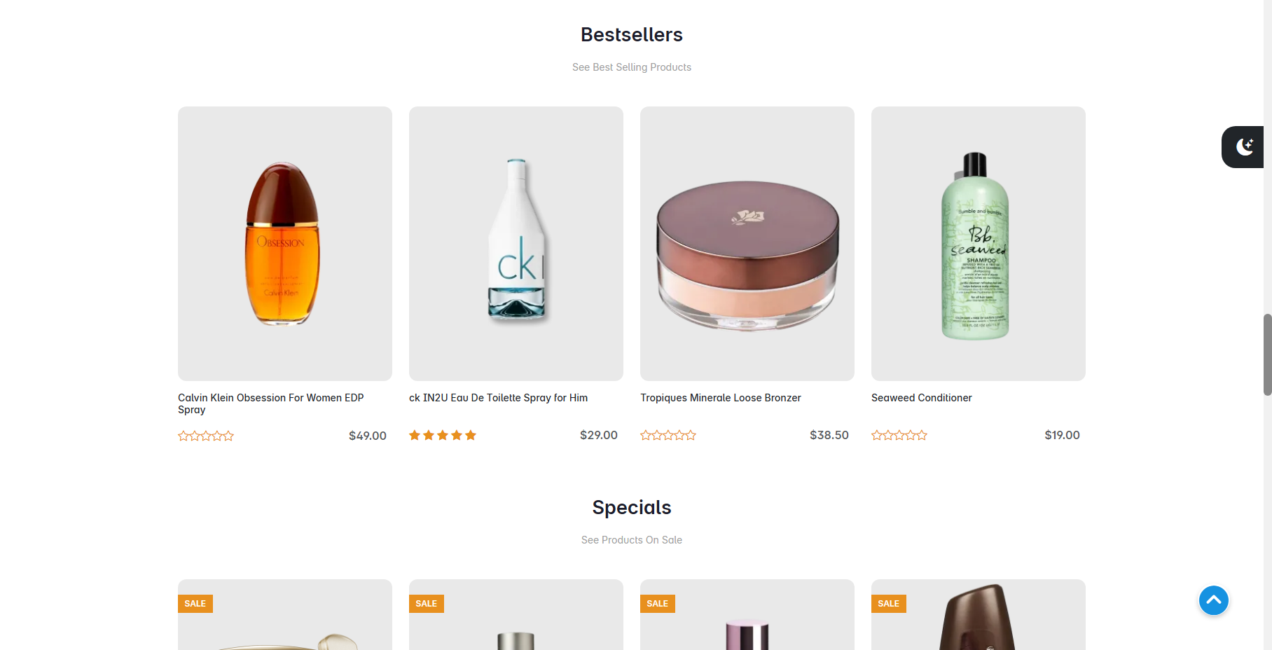 AbanteCart Homepage - Section 5