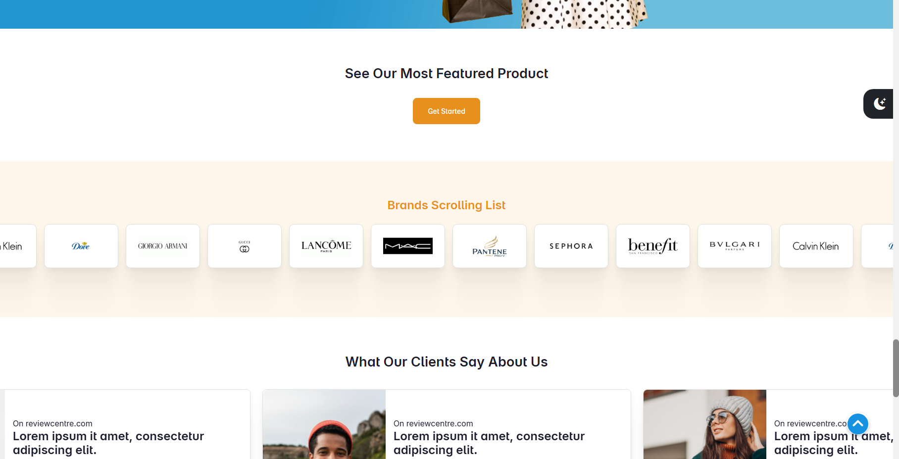 AbanteCart Homepage - Section 7