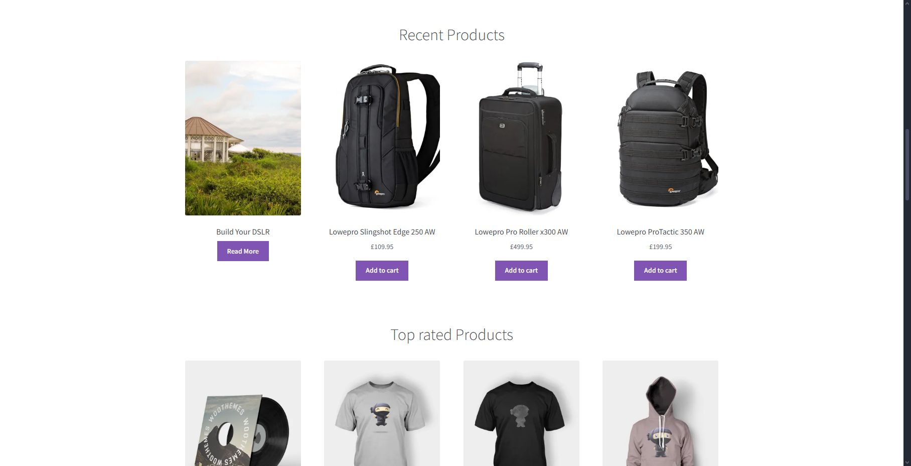 WooCommerce Storefront Homepage - Section 3