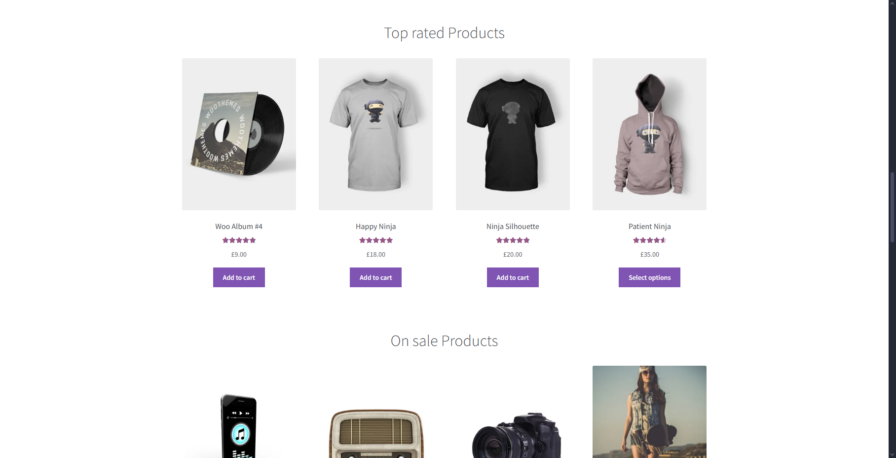 WooCommerce Storefront Homepage - Section 4