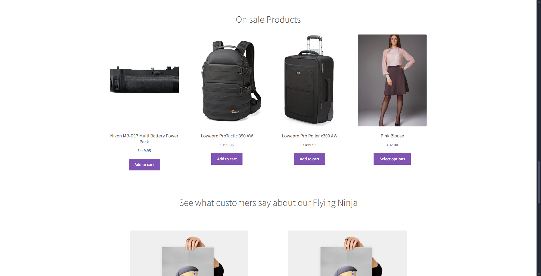 WooCommerce Storefront Homepage - Section 6