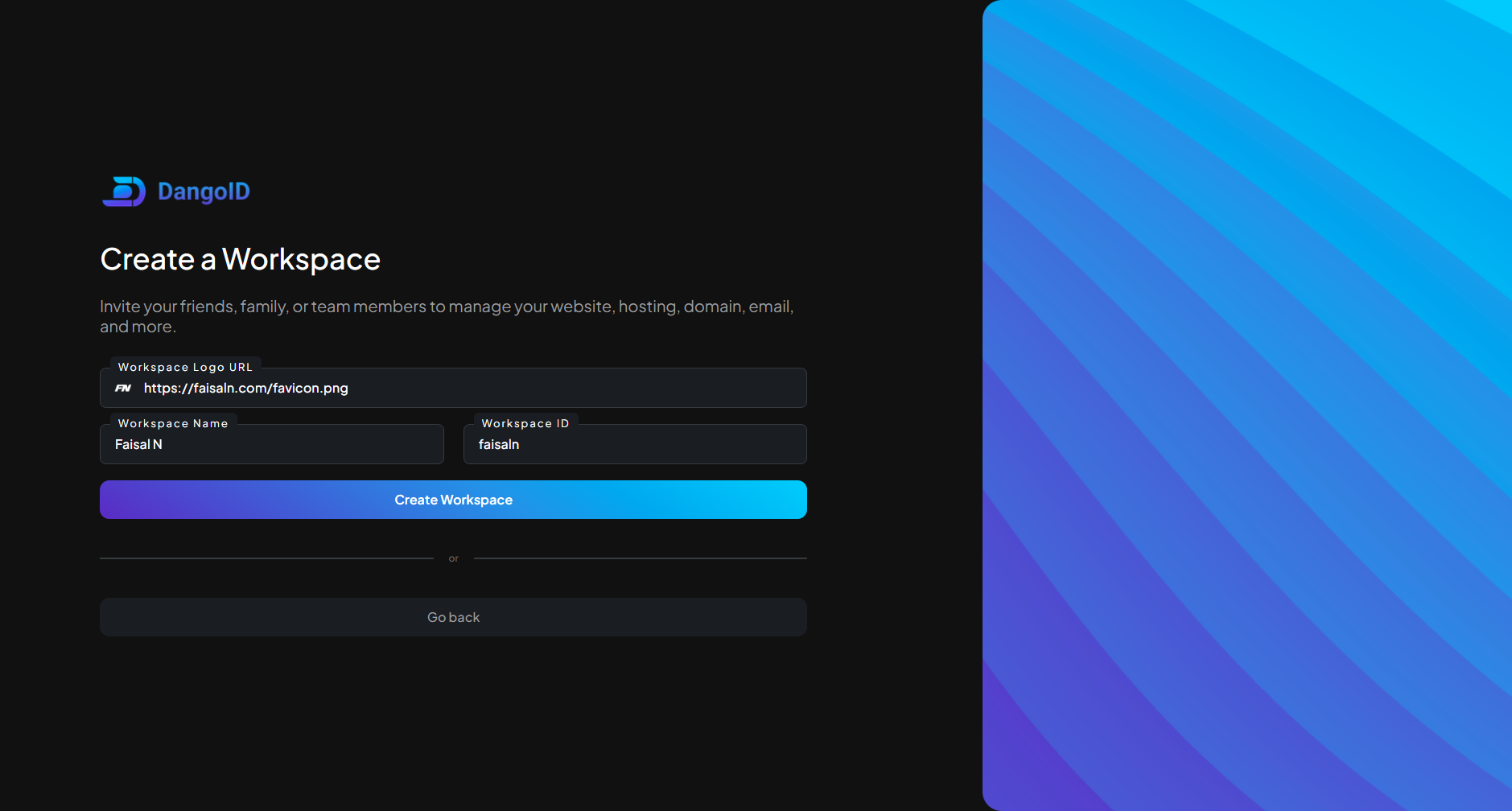 Workspaces - Create