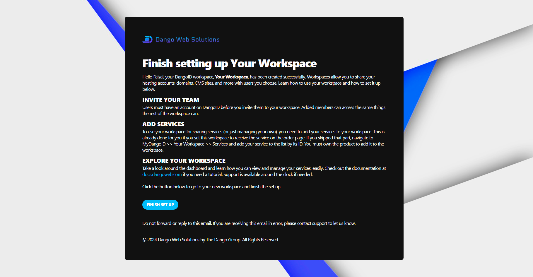 Workspaces - Email