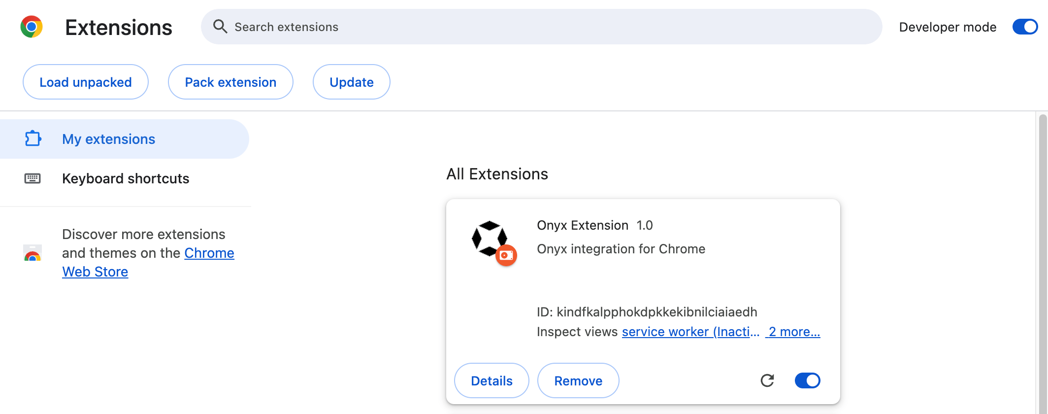 Chrome Extension Developer Mode