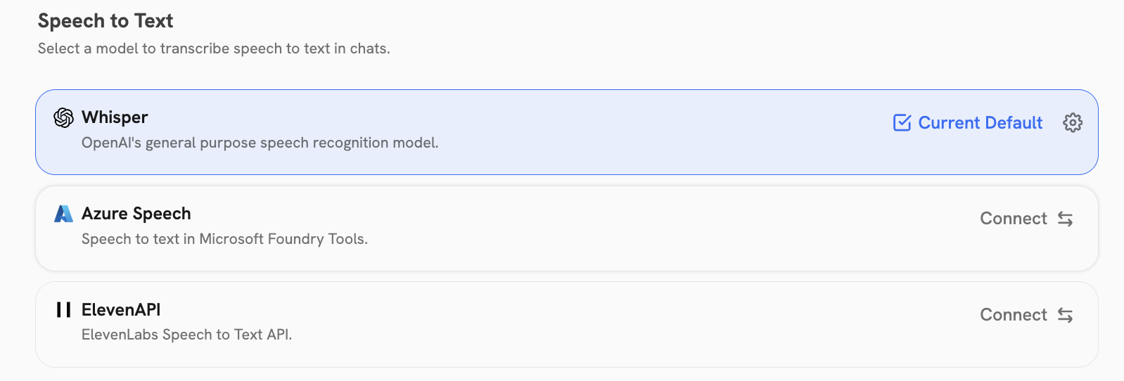 Speech-to-Text Providers