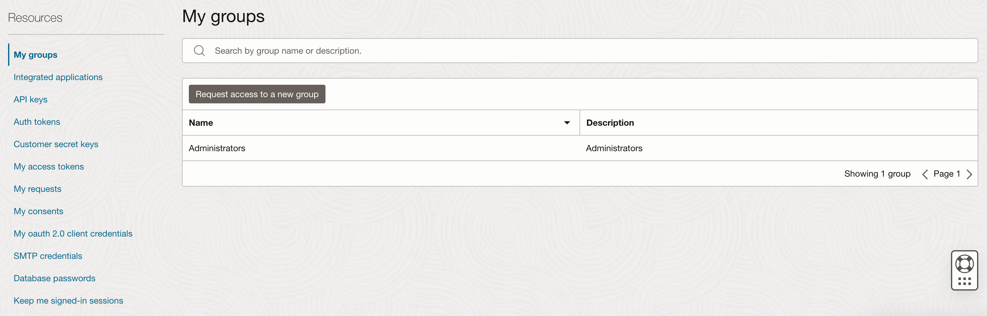OCI customer secret keys