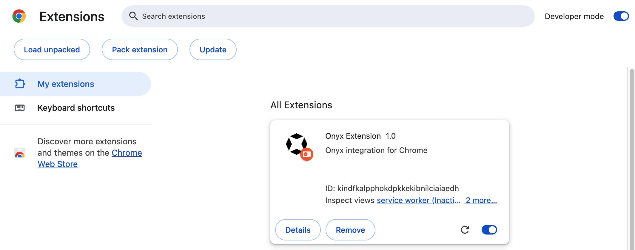 Chrome Extension Developer Mode