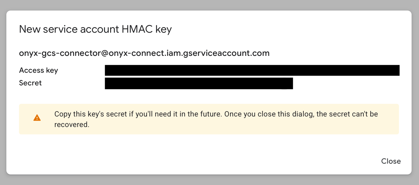 HMAC keys