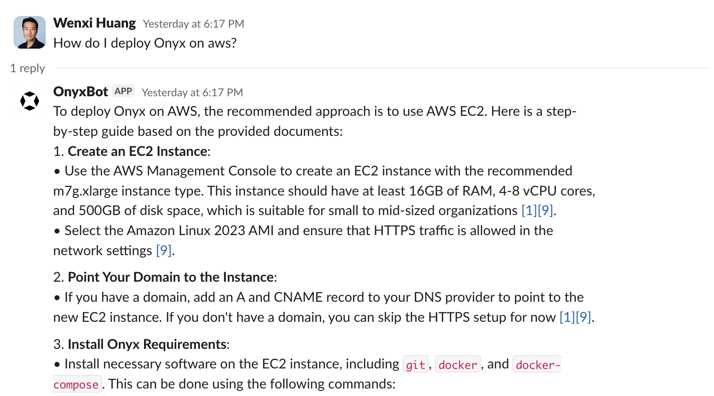 Onyx Slack Bot