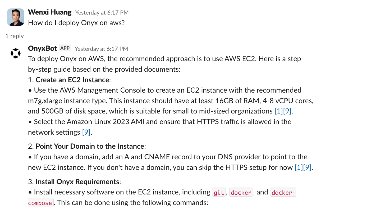 Onyx Slack Bot