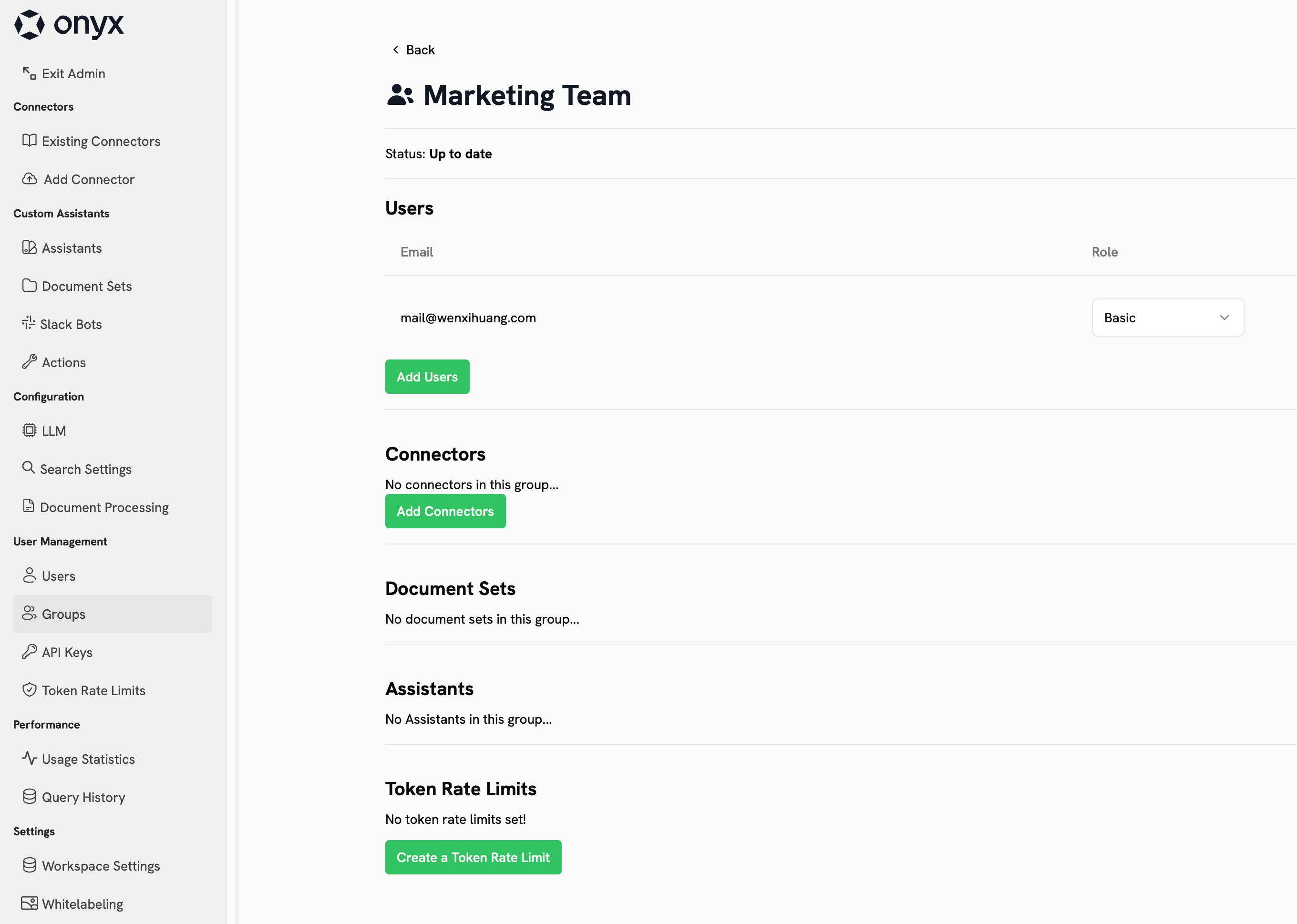 Group management page