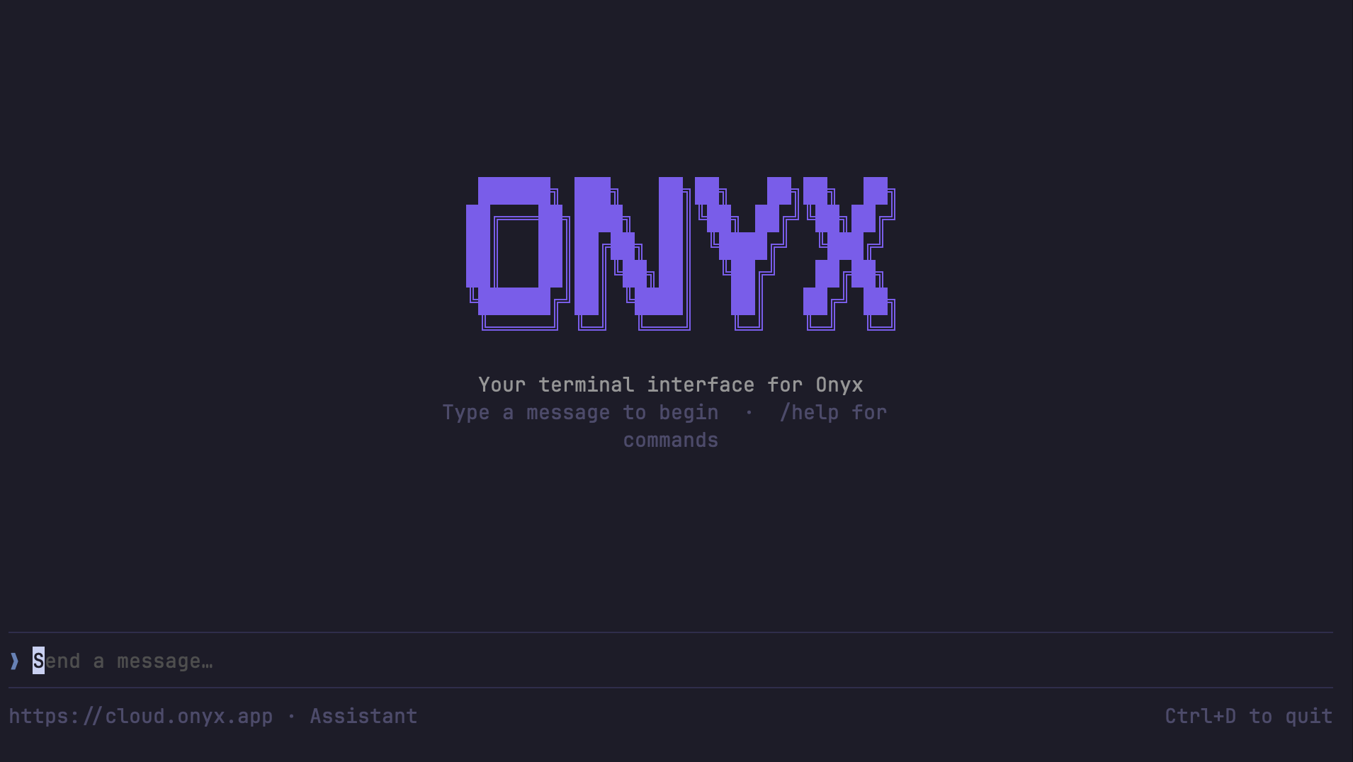Onyx CLI terminal interface