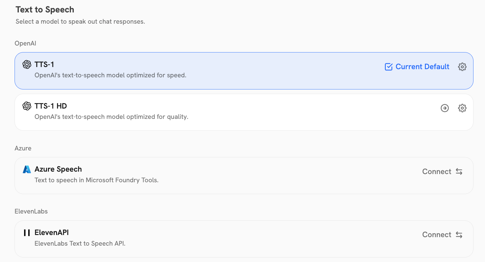 Text-to-Speech Providers