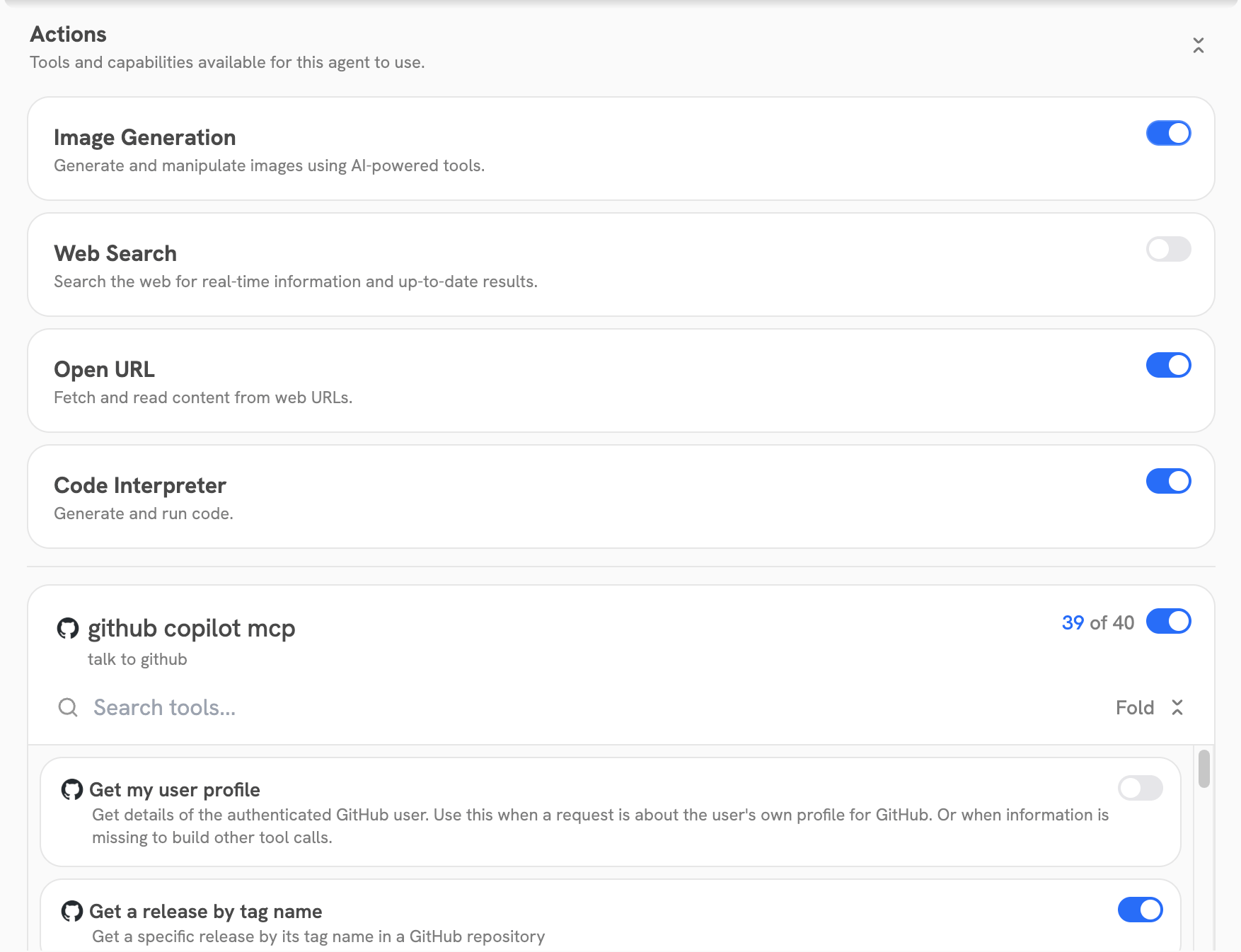 Onyx Agent Configuration page
