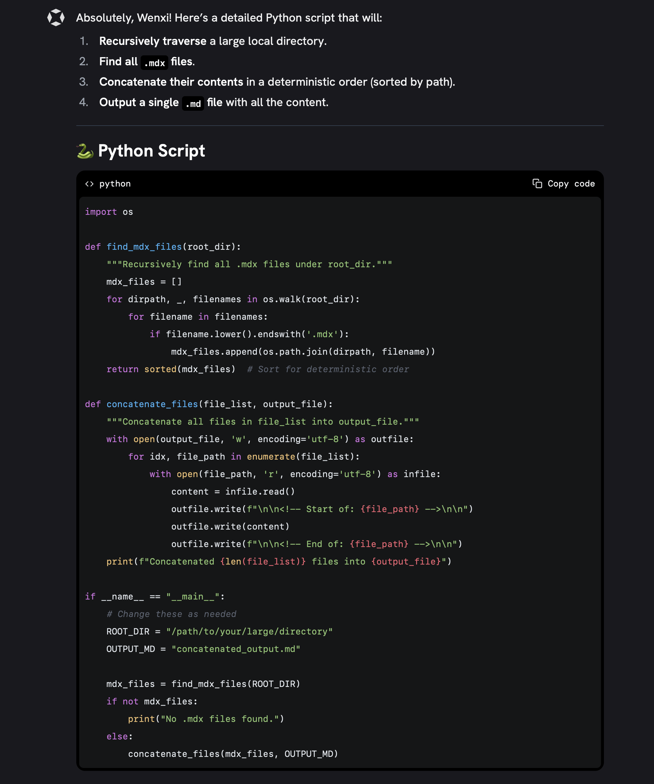 Code rendering