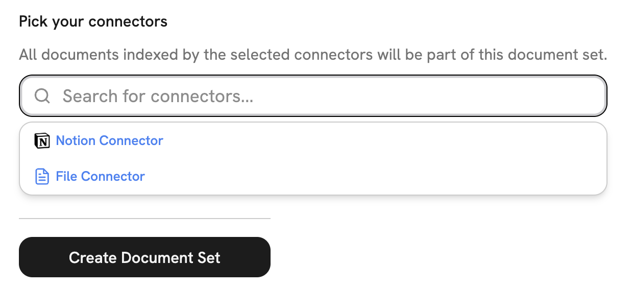 Add Connectors to Document Set