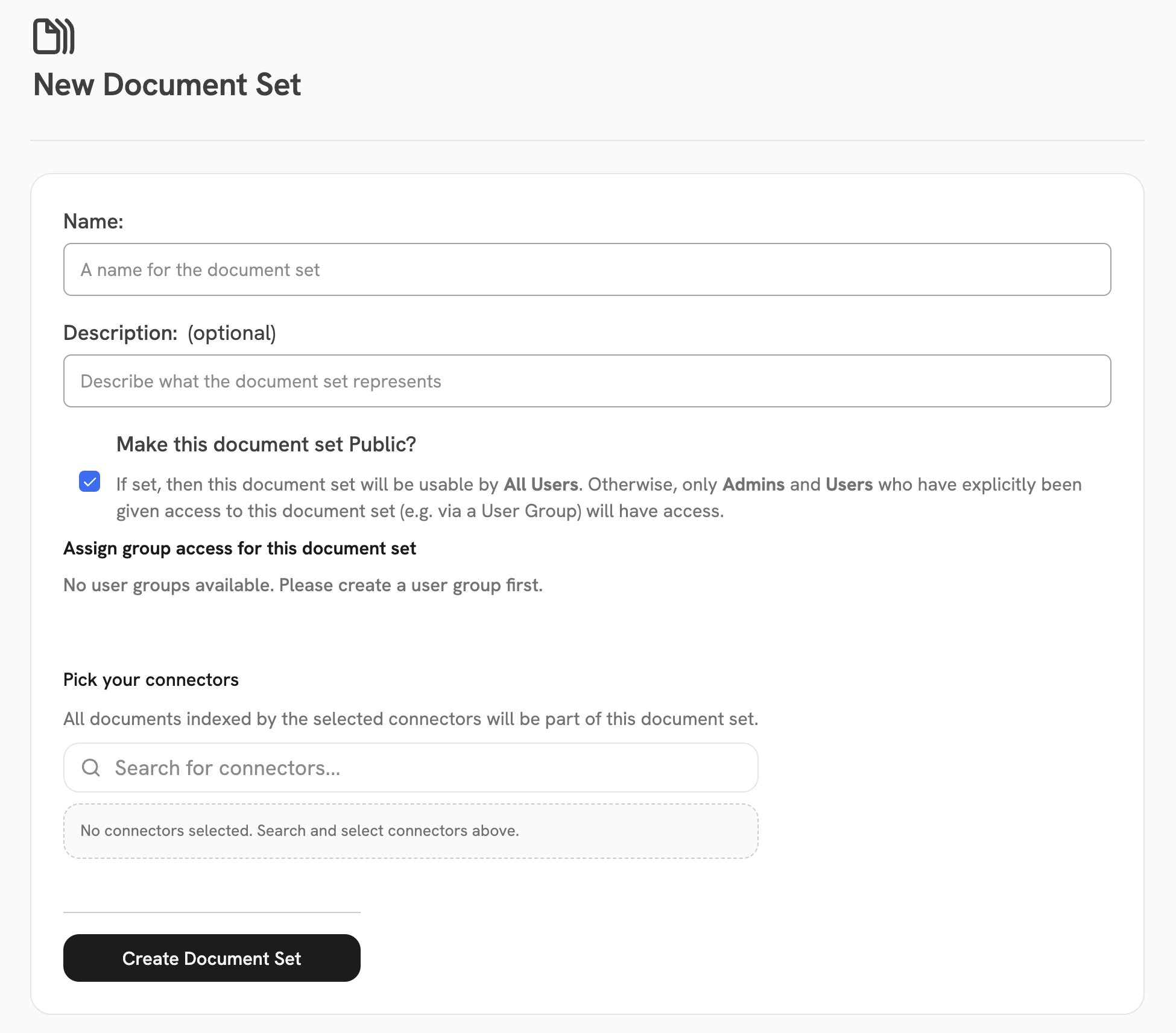 New Document Set