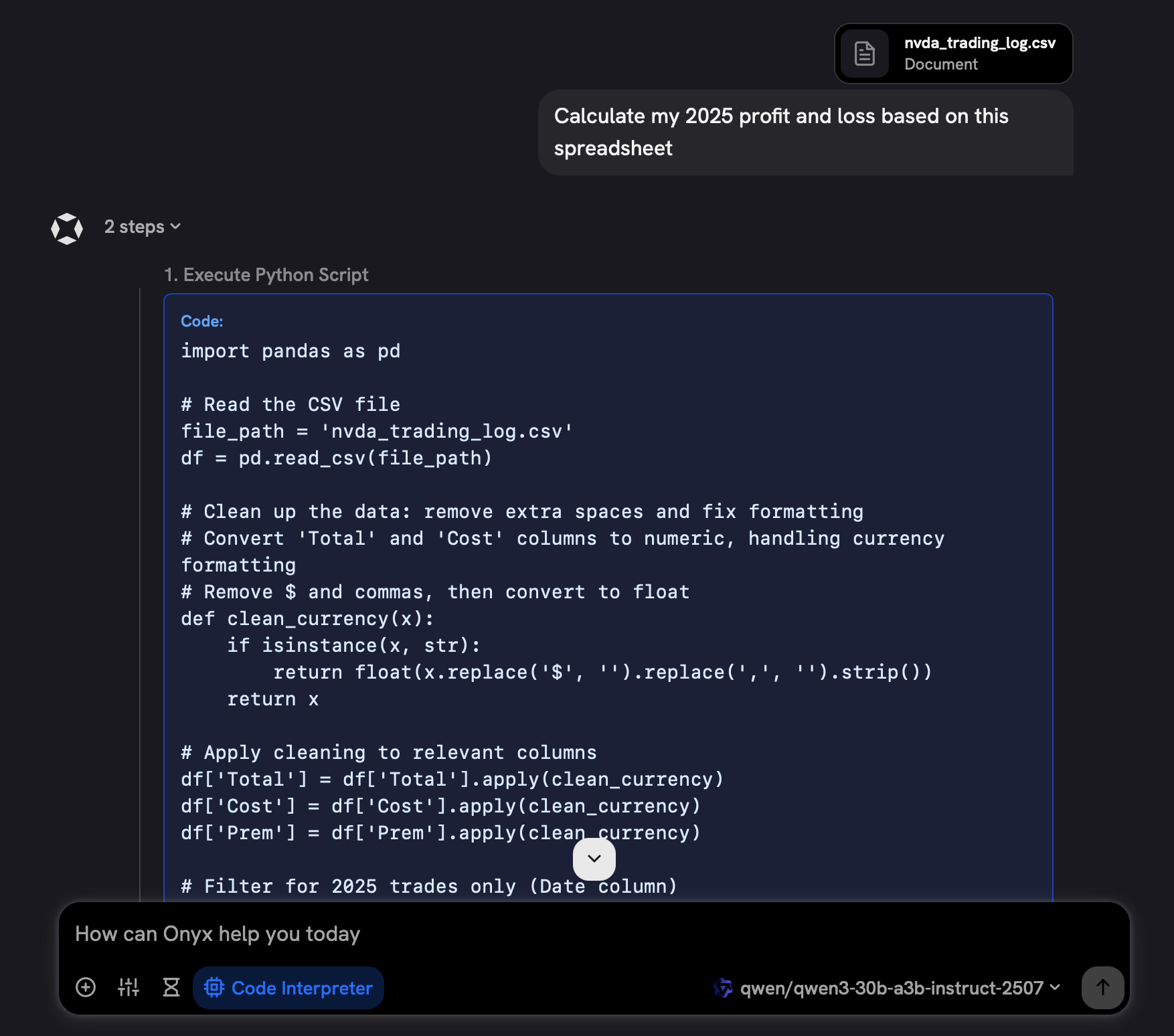 Code Execution Alpha