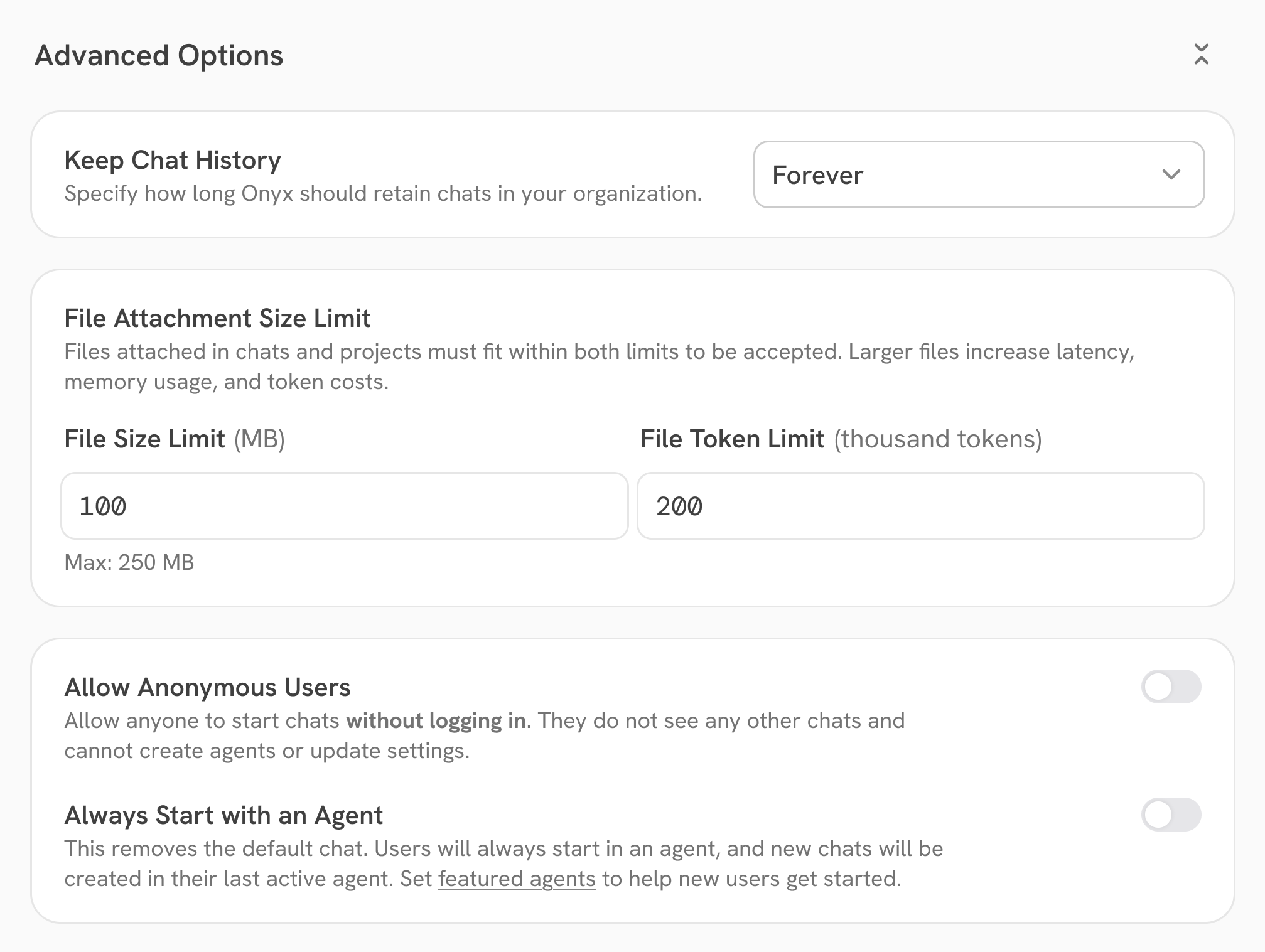 Advanced Options on Chat Preferences