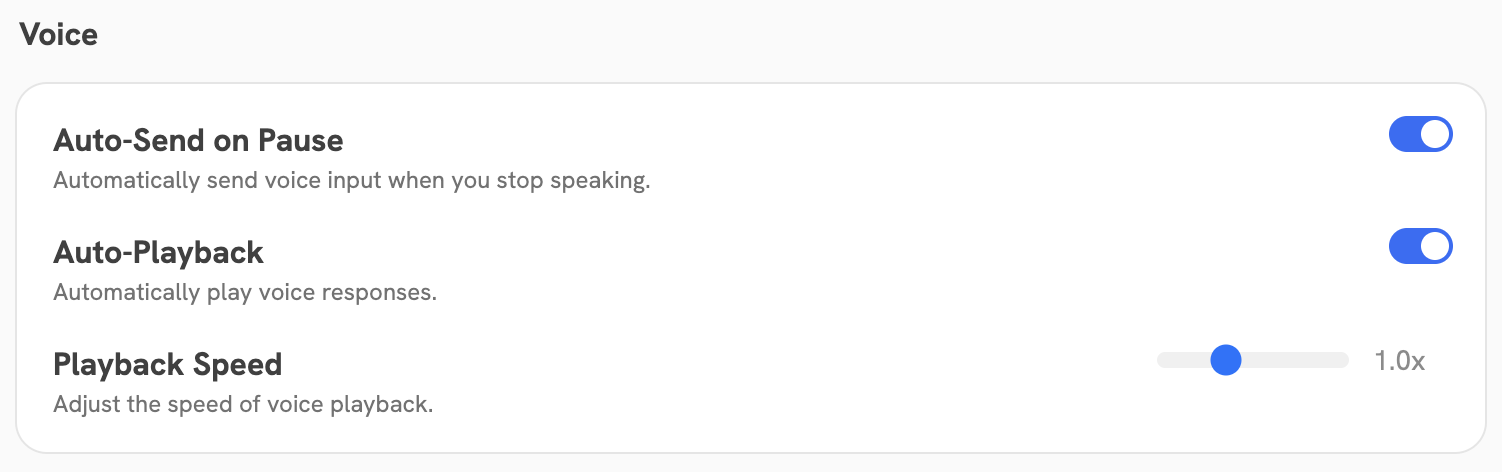 Voice Mode Settings