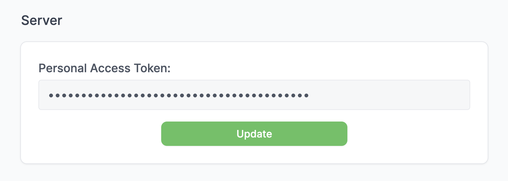 Onyx Jira Server connector personal access token form