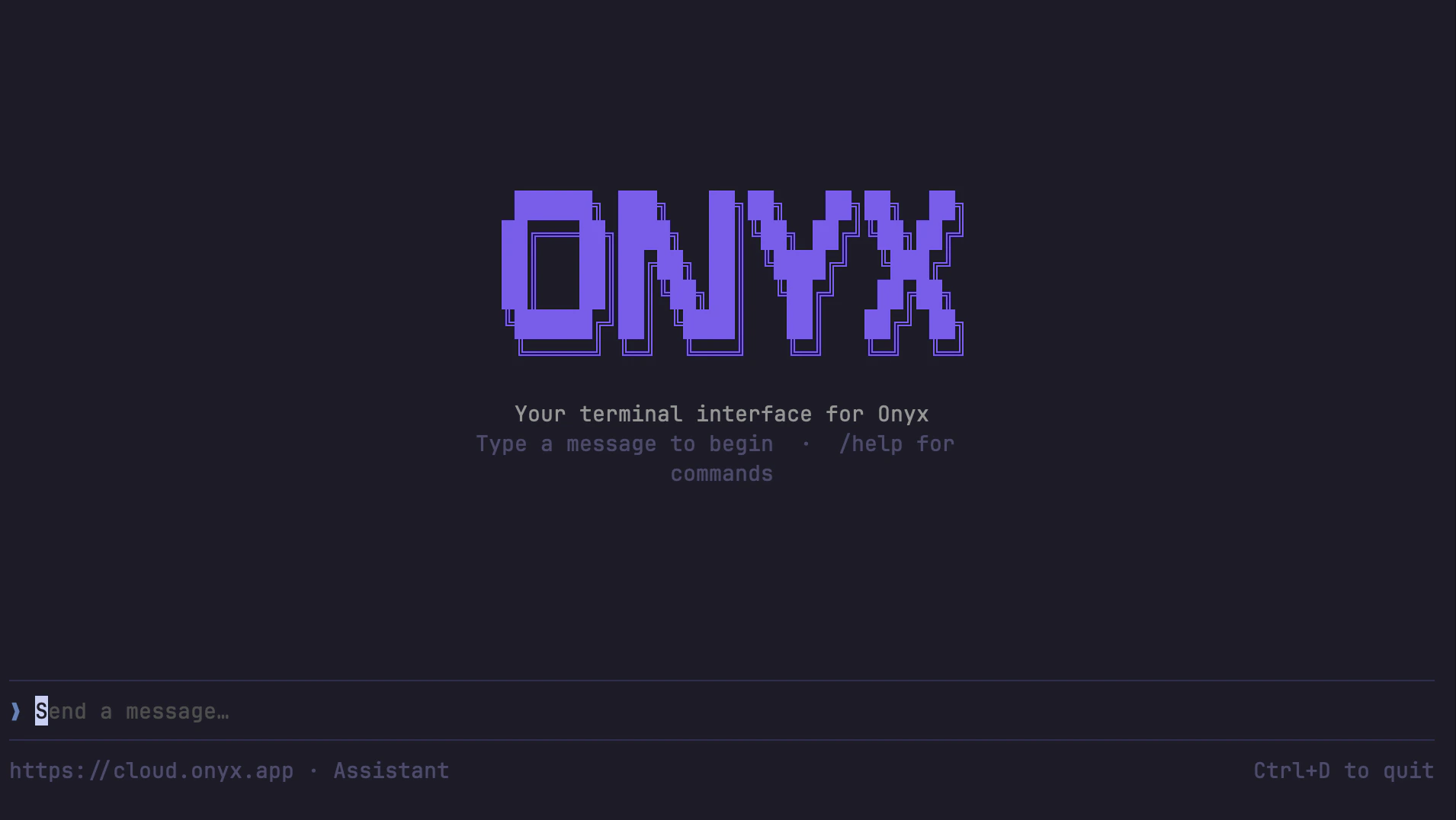 Onyx CLI terminal interface