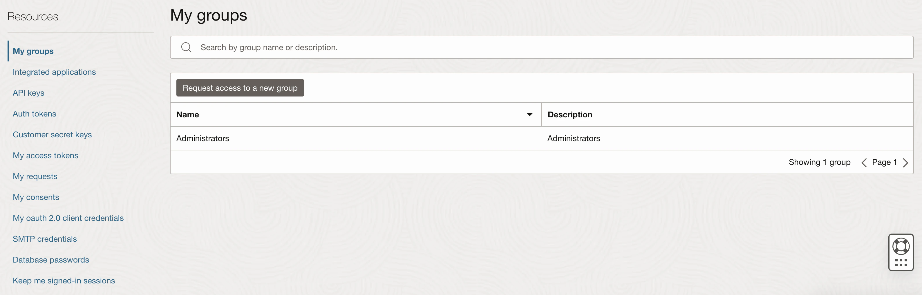 OCI customer secret keys