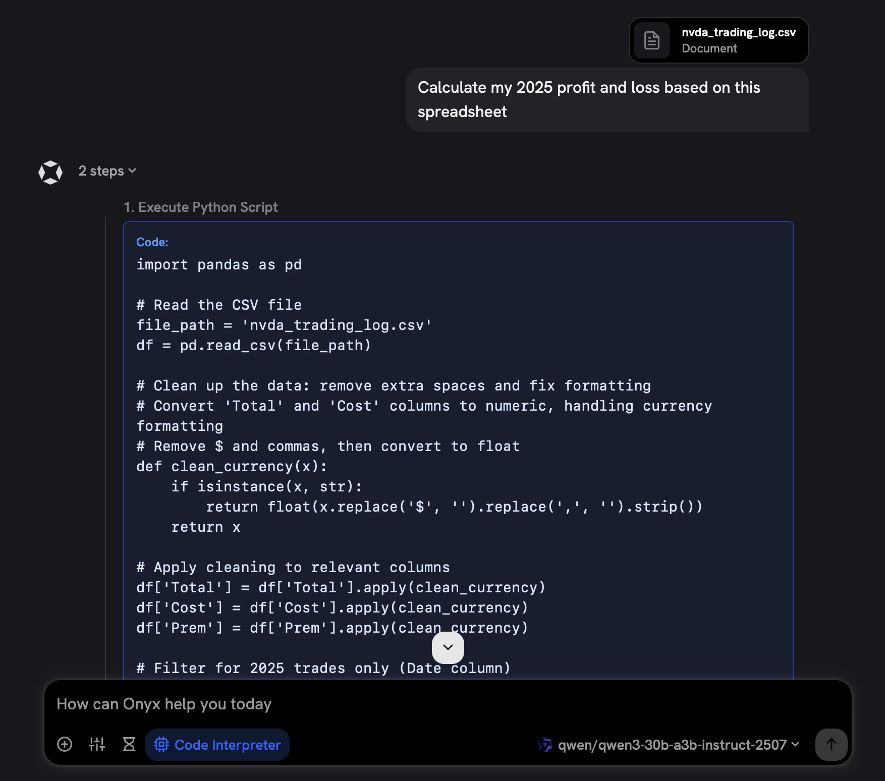 Code Interpreter Alpha
