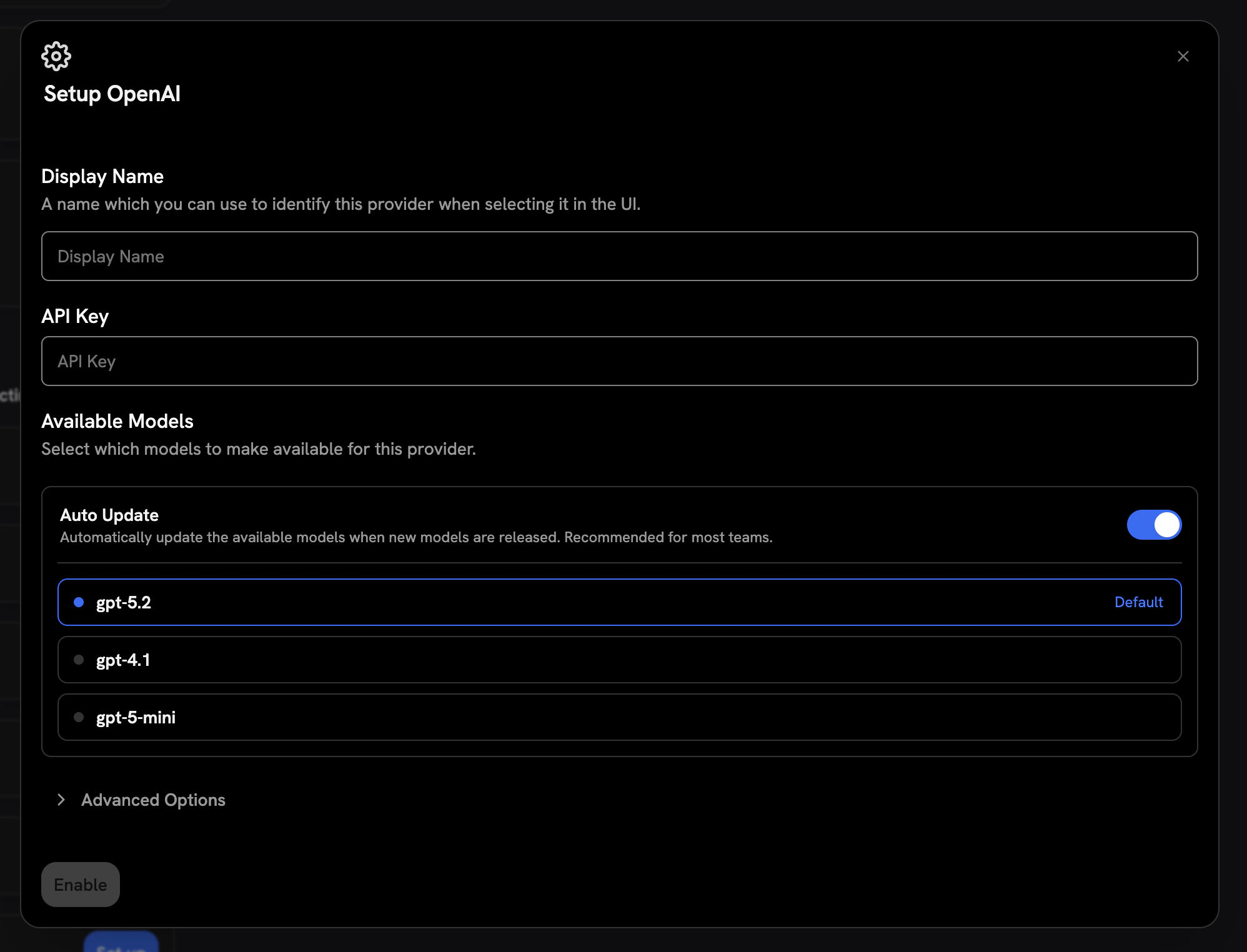 LLM Configuration Forms