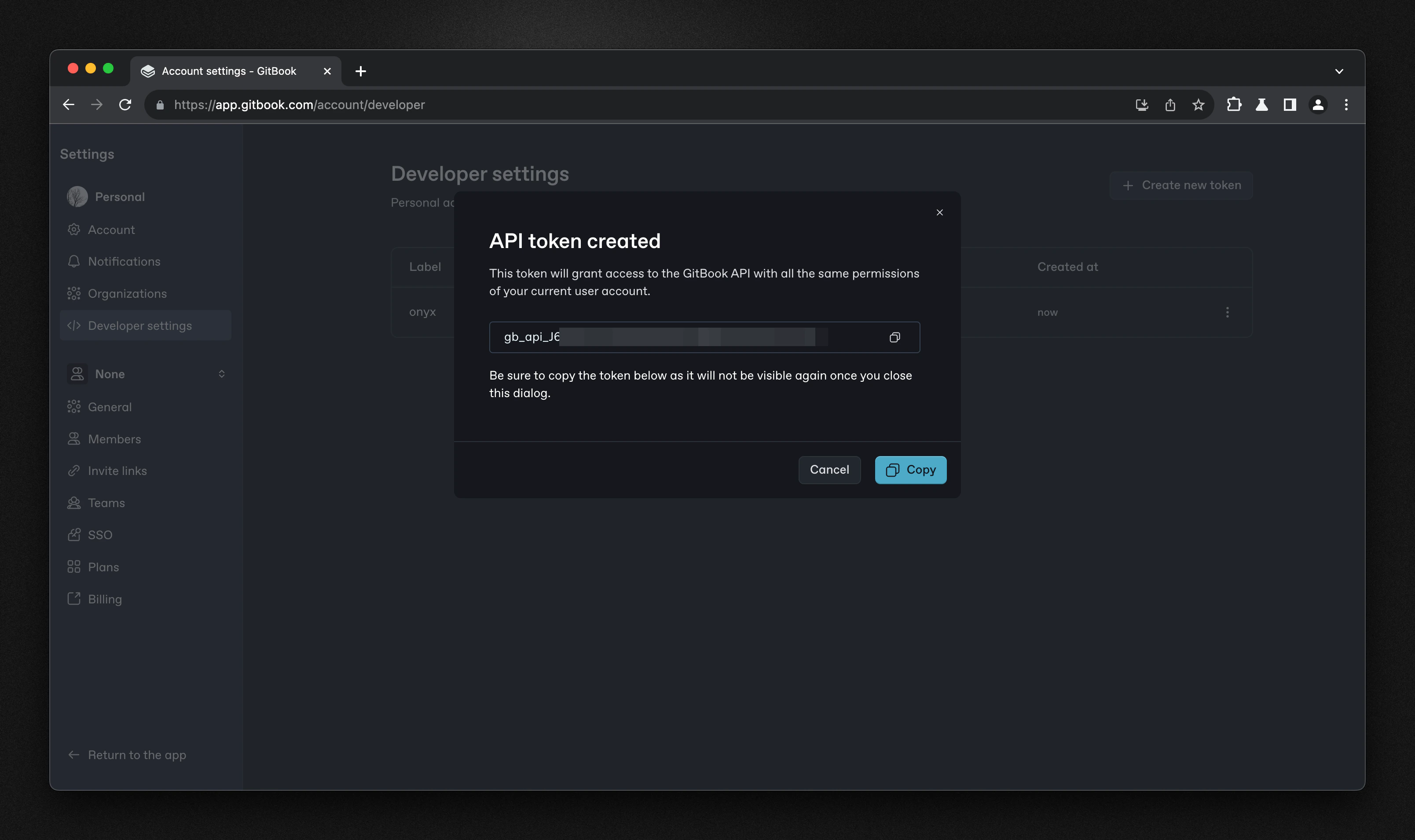 GitBook API Configuration