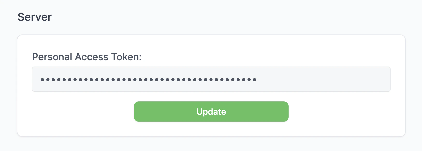 Onyx Jira Server connector personal access token form
