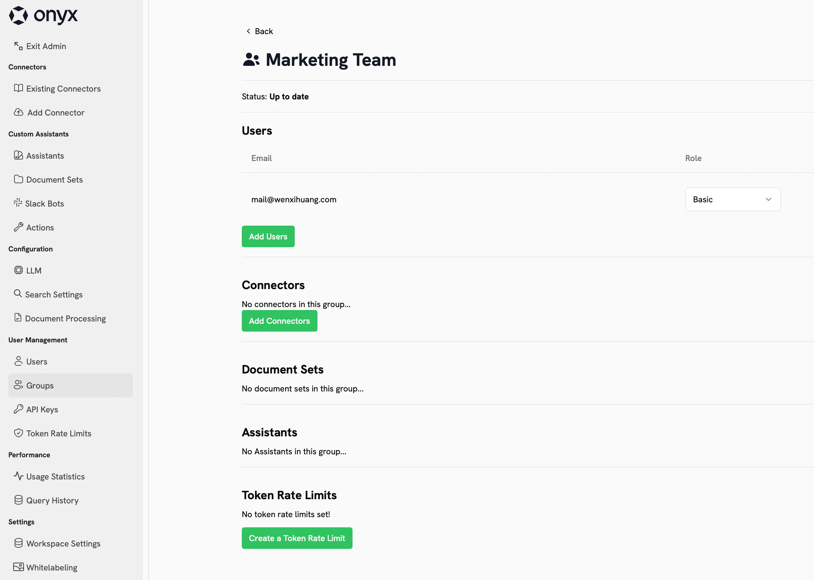 Group management page