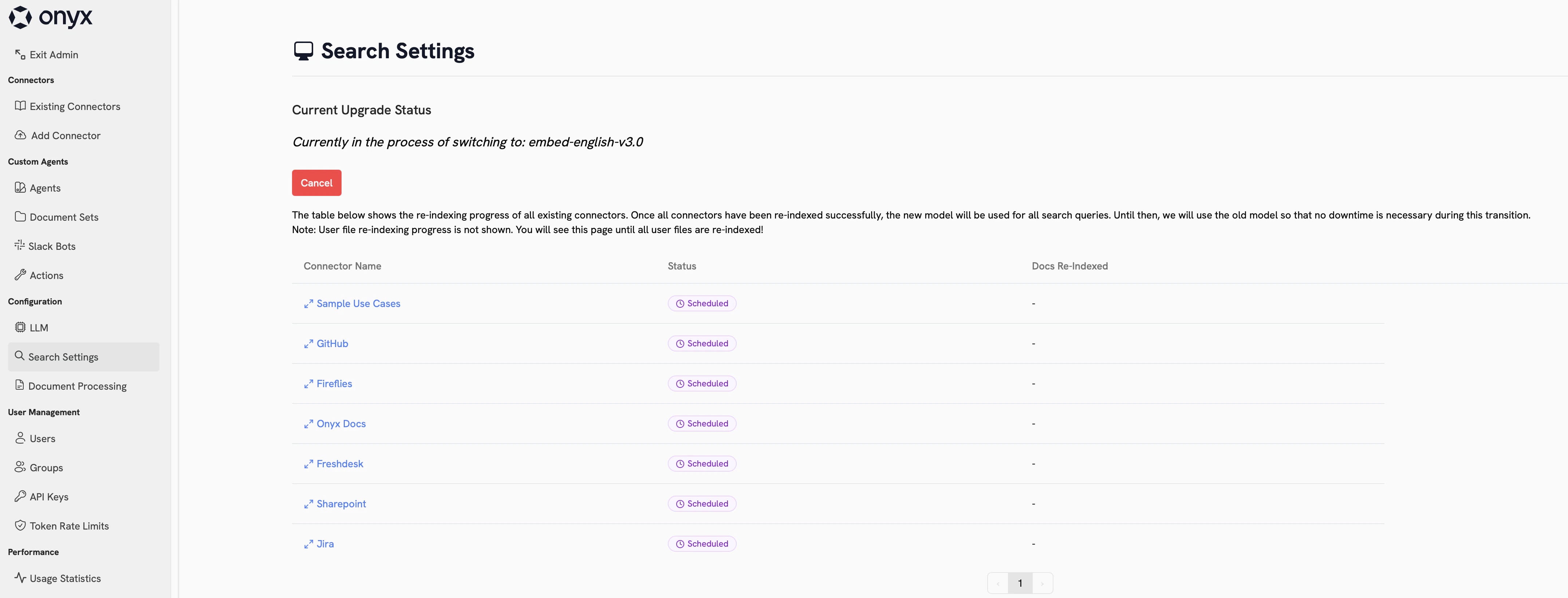 Embedding swap in progress