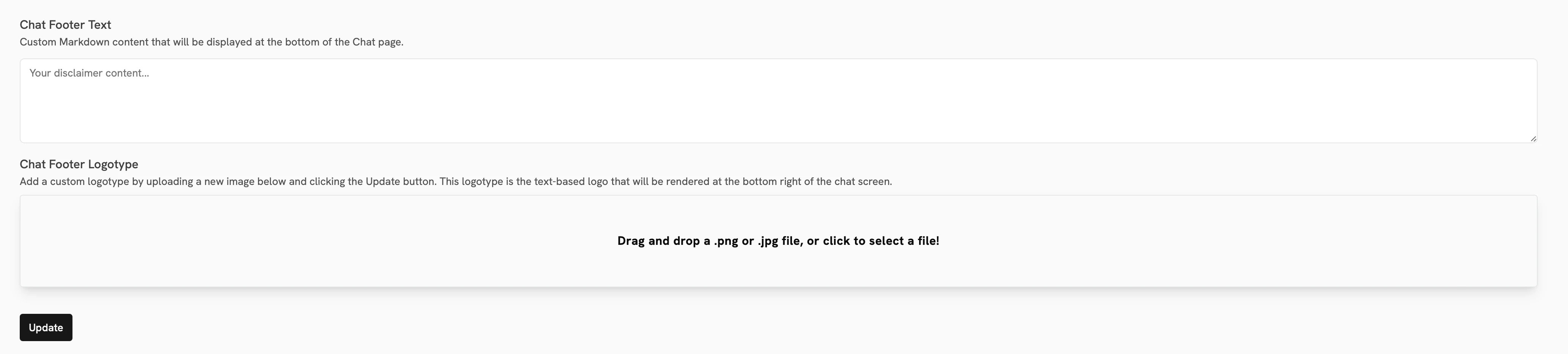 White Labeling Footer