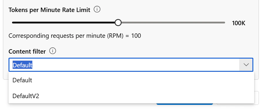 Azure OpenAI LLM Configuration Page