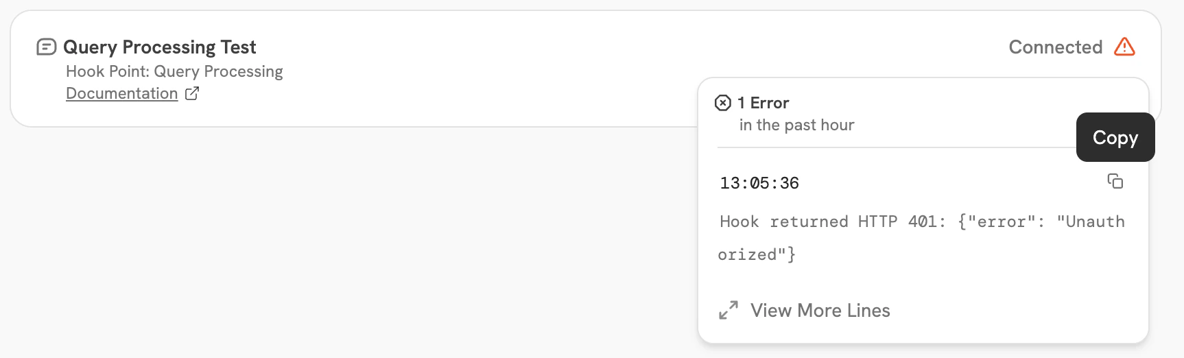 Hook Errors in the Last Hour