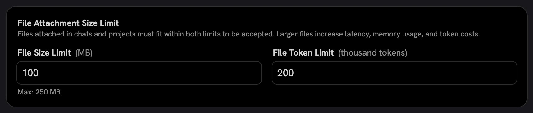 File Attachment Size Limit