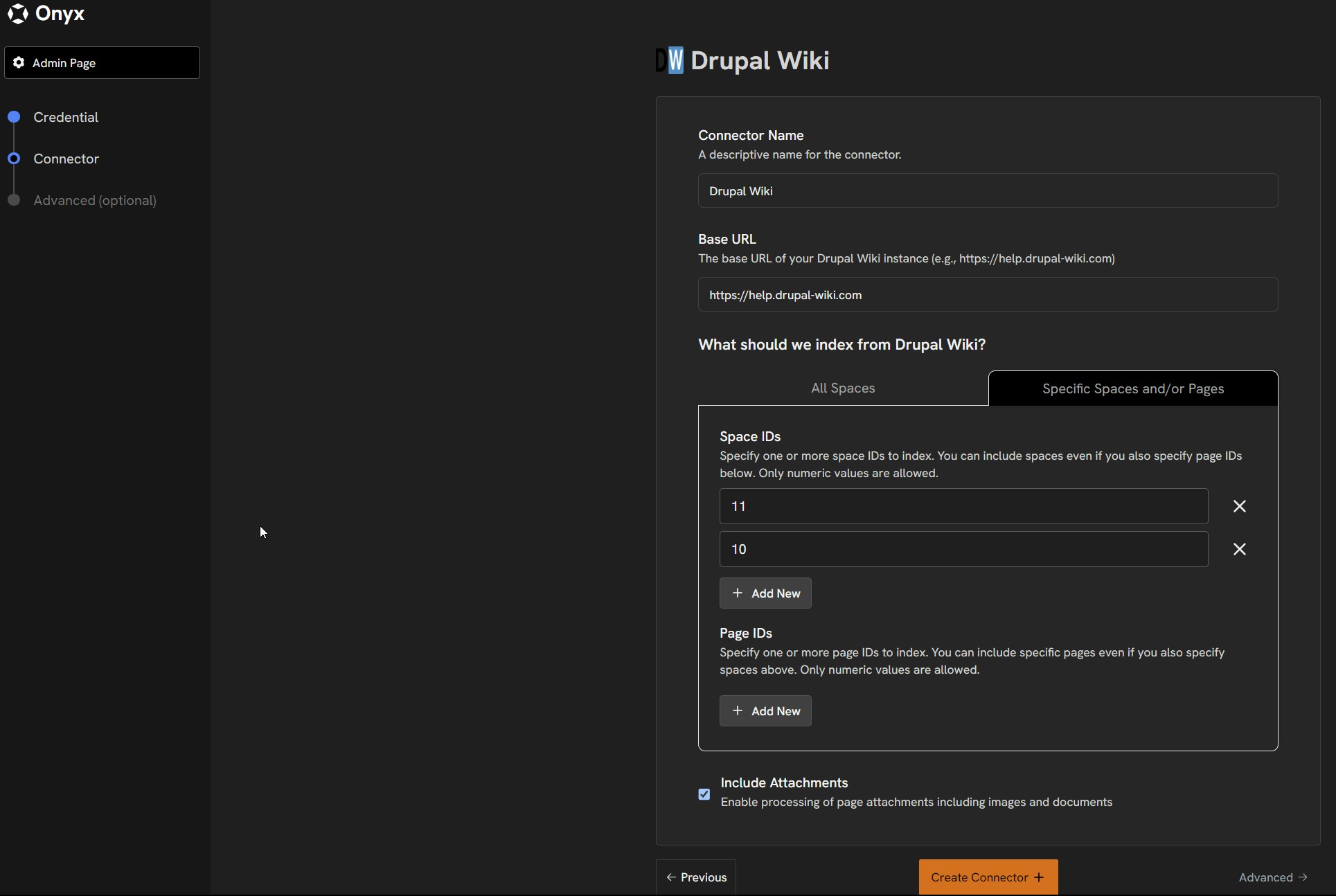 Onyx Drupal Wiki configuration