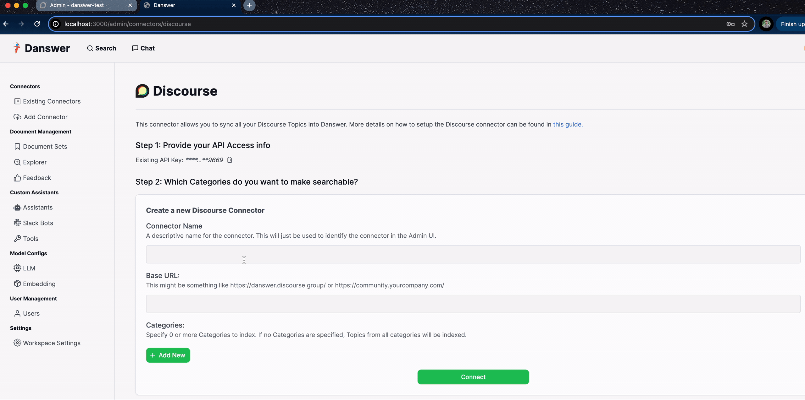 Fill out Onyx connector