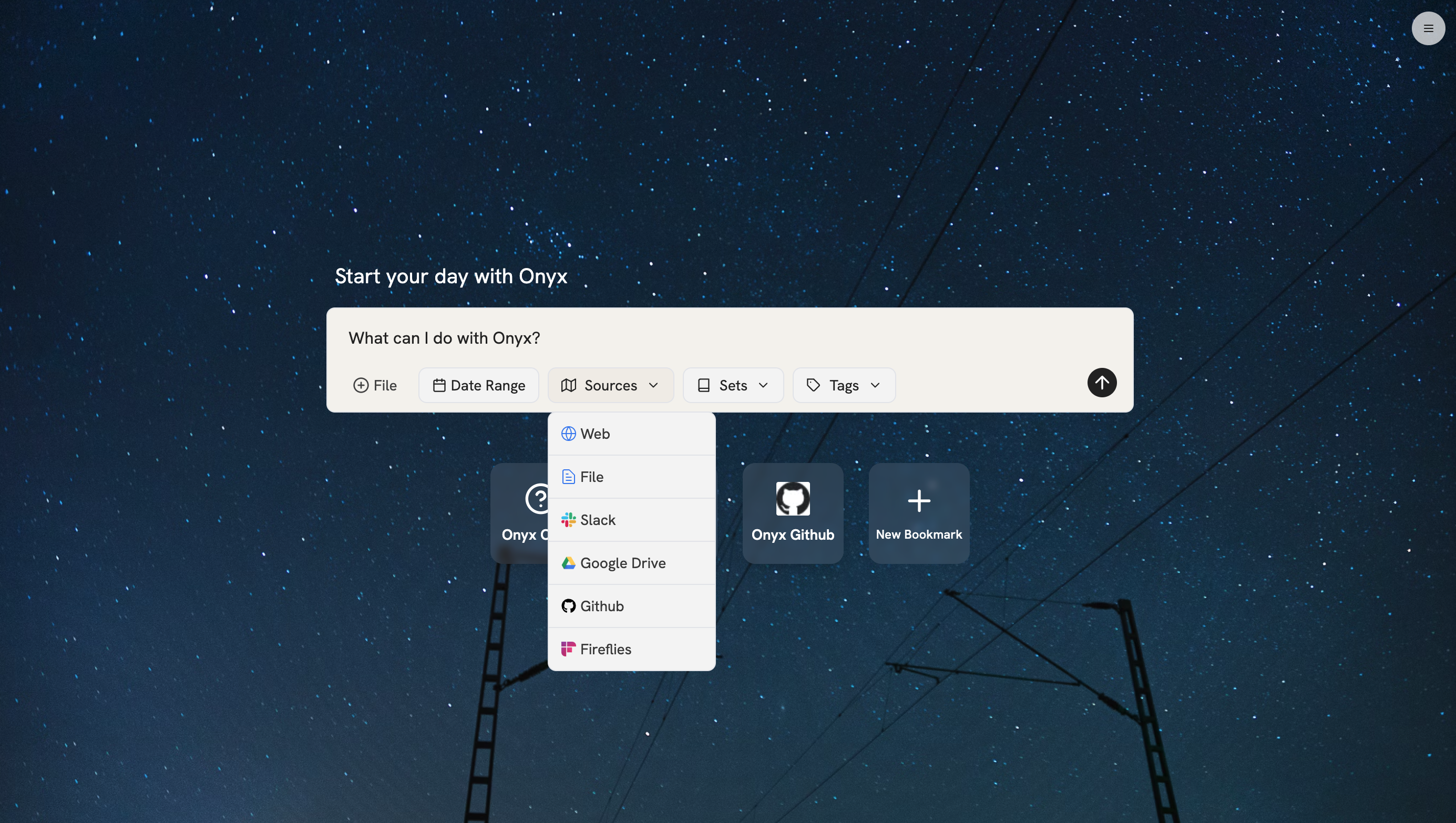 Onyx Chrome Extension Home Page