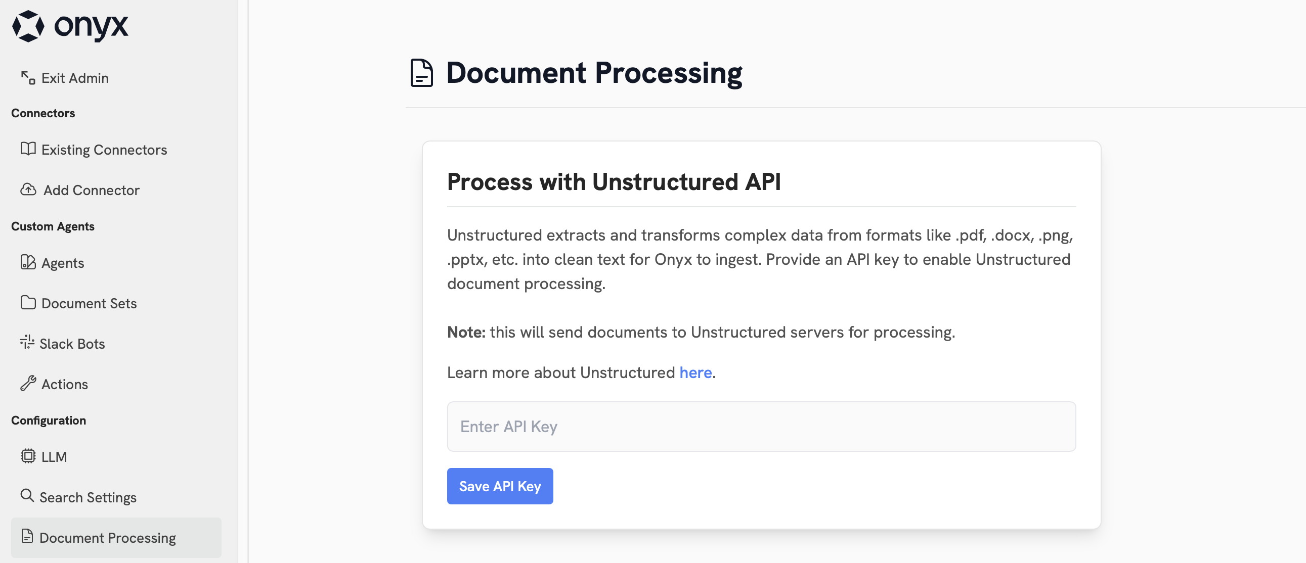 Document Processing - Onyx Documentation