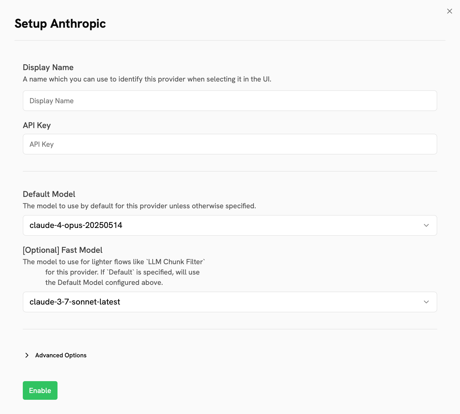 Anthropic Provider Configuration