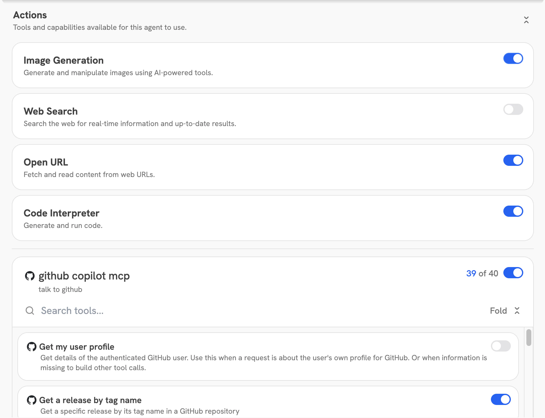 Onyx Agent Configuration page