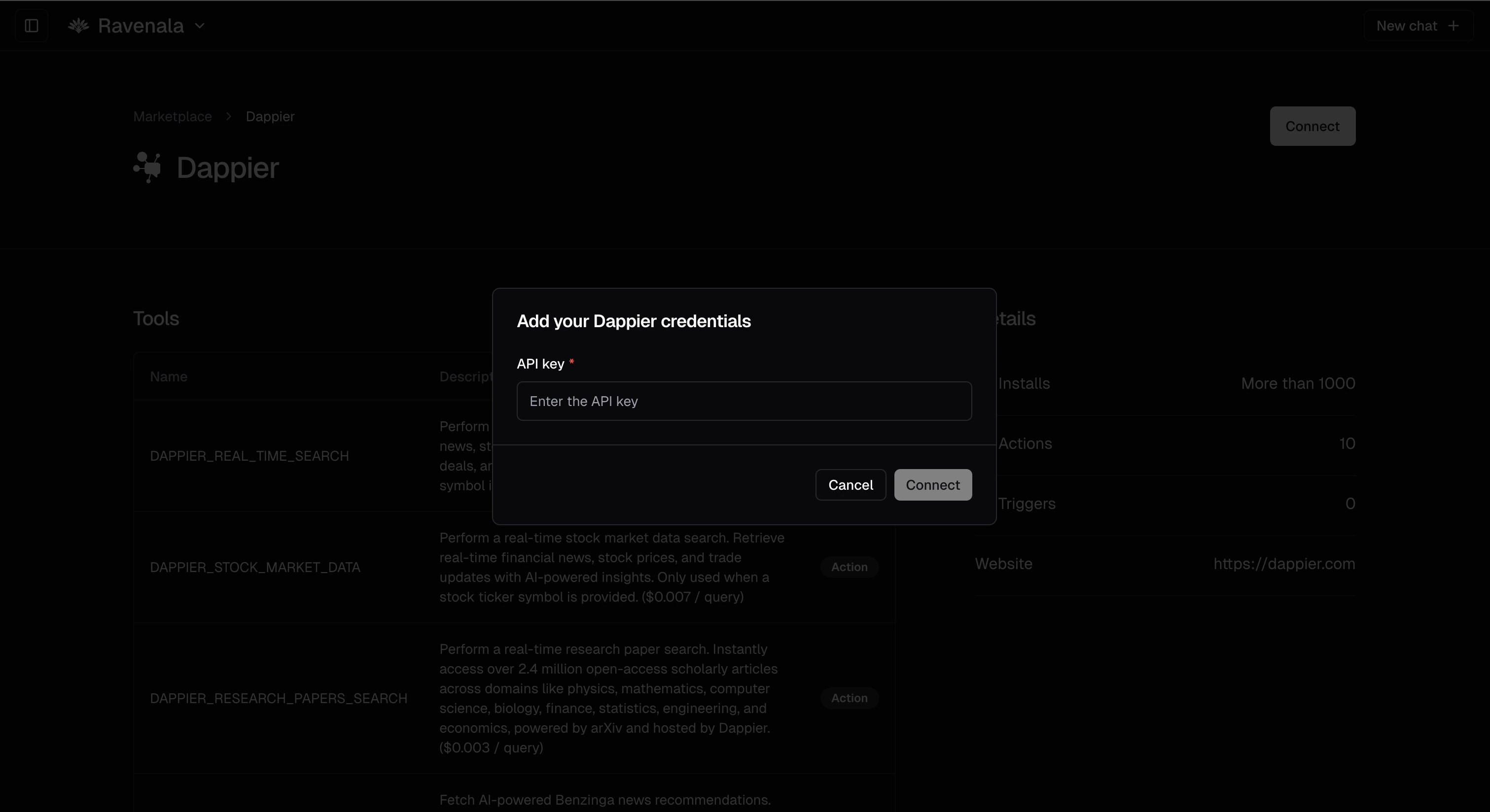 Dappier API Key Generation