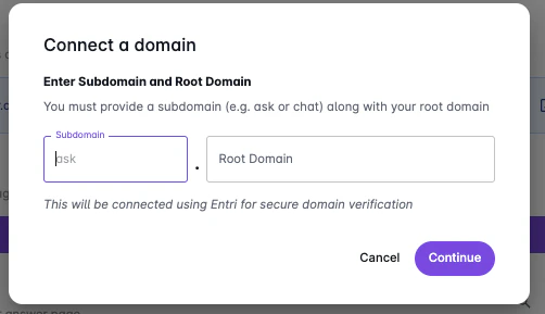 Connect a Domain