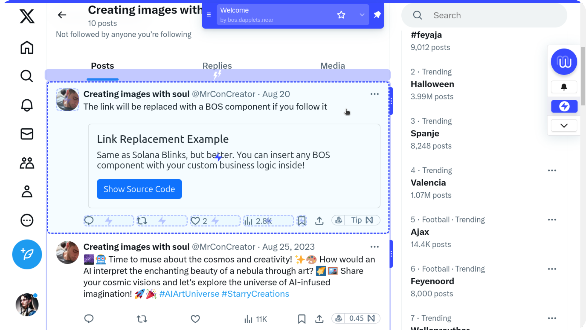 Highlighted contexts