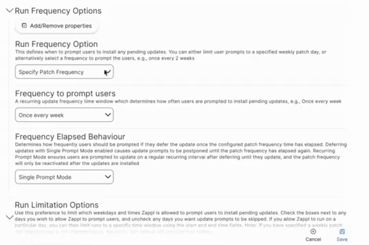 Run Frequency Options
