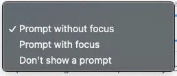 Update Progress Prompt Behaviour