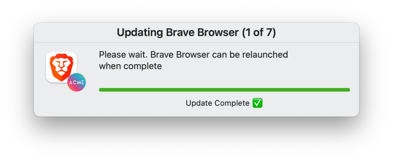 Update Progress Prompt UX